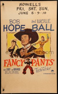 6g0470 FANCY PANTS WC 1950 Lucille Ball & wacky cowboy Bob Hope are driving the west wild!