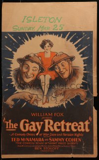 6g0474 GAY RETREAT WC 1927 art of pretty woman between two World War I soldiers & dogs, ultra rare!