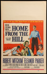 6g0495 HOME FROM THE HILL WC 1960 art of Robert Mitchum, Eleanor Parker & George Peppard!