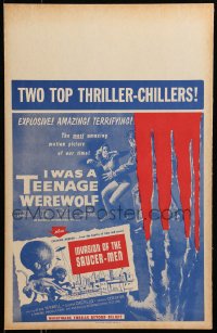 6g0118 I WAS A TEENAGE WEREWOLF/INVASION OF THE SAUCER-MEN Benton WC 1957 two top thriller-chillers!