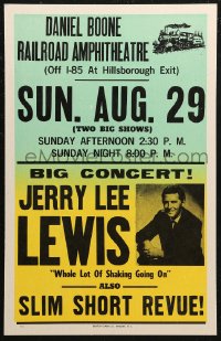 6g0123 JERRY LEE LEWIS Benton REPRO music concert WC 1983 performing Whole Lot of Shaking Going On!