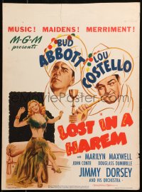 6g0516 LOST IN A HAREM WC 1944 Bud Abbott & Lou Costello in Arabia with sexy Marilyn Maxwell, rare!