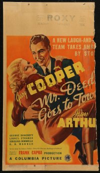 6g0527 MR. DEEDS GOES TO TOWN WC 1936 best art of Gary Cooper carrying sexy Jean Arthur, Frank Capra