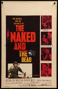 6g0532 NAKED & THE DEAD WC 1958 from Norman Mailer's novel, Aldo Ray in World War II!