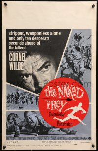 6g0533 NAKED PREY WC 1965 Cornel Wilde stripped and weaponless in Africa running from killers!