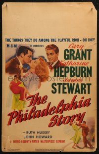 6g0547 PHILADELPHIA STORY WC R1947 Katharine Hepburn between Cary Grant & James Stewart, ultra rare!