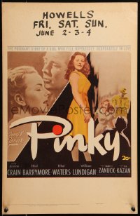 6g0548 PINKY WC 1949 Elia Kazan directed, Jeanne Crain, half white/half black image, very rare!