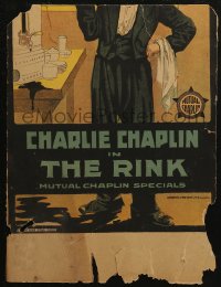6g0560 RINK INCOMPLETE WC 1916 great art of rollerskating waiter Charlie Chaplin, ultra rare!