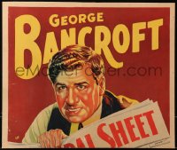 6g0565 SCANDAL SHEET WC 1931 art of George Bancroft showing newspaper front page, Kay Francis!