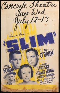6g0575 SLIM WC 1937 Pat O'Brien, Henry Fonda, Margaret Lindsay, Stuart Erwin, high-power line men!