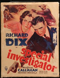 6g0582 SPECIAL INVESTIGATOR WC 1936 Richard Dix avenges his brother, from Erle Stanley Gardner book!