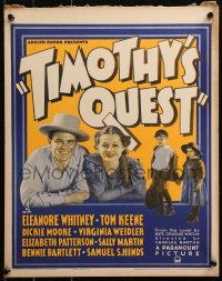 6g0610 TIMOTHY'S QUEST WC 1936 Eleanore Whitney, Tom Keene & orphan Dickie Moore, ultra rare!