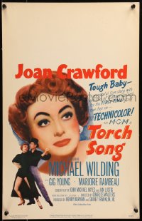 6g0613 TORCH SONG WC 1953 great completely different image of tough baby Joan Crawford!