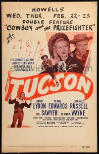 6g0616 TUCSON WC 1948 great image of of cowboy Jimmy Lydon & Penny Edwards, Arizona, very rare!