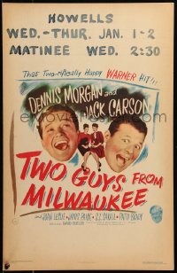 6g0618 TWO GUYS FROM MILWAUKEE WC 1946 Dennis Morgan, Jack Carson, Joan Leslie, Janis Paige!