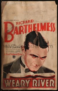 6g0628 WEARY RIVER WC 1929 art portrait of gangster turned musician Richard Barthelmess in tuxedo!