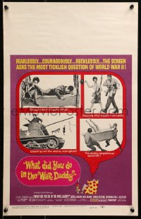6g0630 WHAT DID YOU DO IN THE WAR DADDY WC 1966 James Coburn, Blake Edwards, funny design!