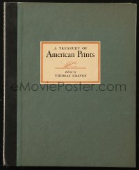 6g0086 TREASURY OF AMERICAN PRINTS spiral-bound hardcover book 1939 with 100 pages of artwork!