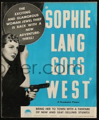 6g0230 SOPHIE LANG GOES WEST pressbook 1937 great images of reformed jewel thief Gertrude Michael!