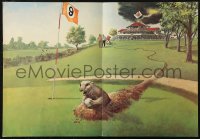 6g0139 CADDYSHACK promo brochure 1980 different art of gopher on golf course + cast portraits!