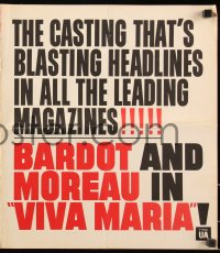 6g0150 VIVA MARIA promo brochure 1965 Louis Malle directed, sexy Brigitte Bardot & Jeanne Moreau!