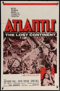6h0617 ATLANTIS THE LOST CONTINENT 1sh R1960s George Pal sci-fi, cool fantasy art by Joseph Smith!