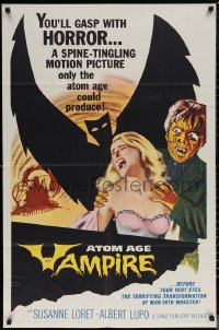 6h0618 ATOM AGE VAMPIRE 1sh 1963 Majano's Seddok, l'erede di Satana, terrifying man turns monster!