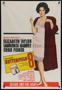 6h0263 BUTTERFIELD 8 Aust 1sh R1966 different art of the most desirable callgirl, Elizabeth Taylor!