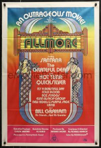6h0270 FILLMORE Aust 1sh 1972 Grateful Dead, Santana, rock & roll concert, cool Byrd art!