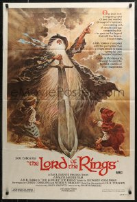 6h0283 LORD OF THE RINGS Aust 1sh 1980 Ralph Bakshi cartoon from J.R.R. Tolkien, Tom Jung art!