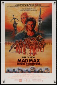 6h0286 MAD MAX BEYOND THUNDERDOME Aust 1sh 1985 art of Mel Gibson & Tina Turner by Richard Amsel!