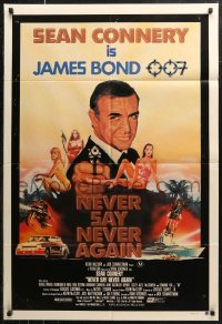 6h0289 NEVER SAY NEVER AGAIN Aust 1sh 1983 art of Sean Connery as James Bond 007 by Obrero!
