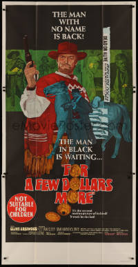 6h0256 FOR A FEW DOLLARS MORE Aust 3sh 1966 different art of Clint Eastwood, the man with no name!