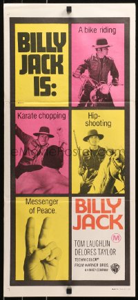 6h0335 BILLY JACK Aust daybill 1971 Tom Laughlin, Taylor, most unusual boxoffice success ever!