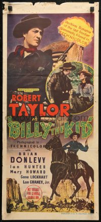 6h0336 BILLY THE KID Aust daybill 1941 Robert Taylor as the most notorious outlaw in the West!