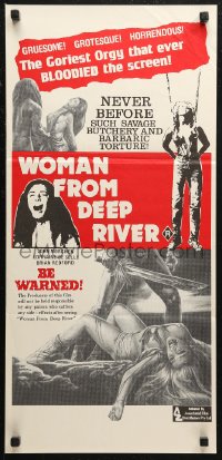 6h0347 CANNIBAL FEROX Aust daybill 1982 Umberto Lenzi's Cannibal Ferox, Woman from Deep River!
