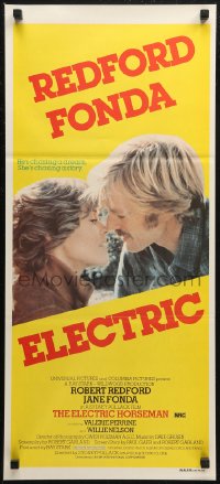 6h0386 ELECTRIC HORSEMAN Aust daybill 1980 Sydney Pollack, Robert Redford & Jane Fonda!