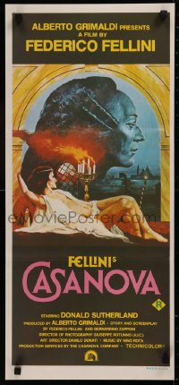 6h0390 FELLINI'S CASANOVA Aust daybill 1977 Il Casanova di Federico Fellini, Donald Sutherland!