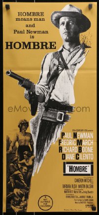 6h0421 HOMBRE Aust daybill 1966 Paul Newman, Fredric March, directed by Martin Ritt, it means man!