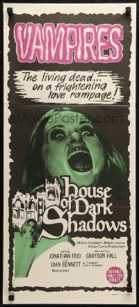 6h0424 HOUSE OF DARK SHADOWS Aust daybill 1970 living dead vampires on a frightening love rampage!