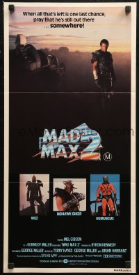 6h0451 MAD MAX 2: THE ROAD WARRIOR Aust daybill 1981 George Miller, Mel Gibson returns as Mad Max!