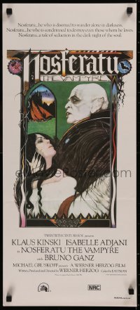 6h0475 NOSFERATU THE VAMPYRE Aust daybill 1979 Kinski, Werner Herzog, classic Palladini vampire art!