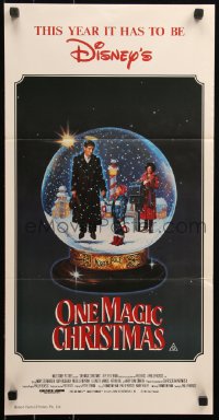 6h0477 ONE MAGIC CHRISTMAS Aust daybill 1985 Steenburgen, Harry Dean Stanton, Disney, Gadino art!