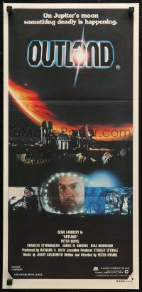 6h0480 OUTLAND Aust daybill 1981 Sean Connery, something deadly is happening on Jupiter's moon!