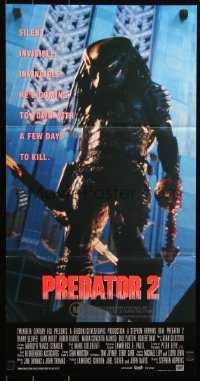 6h0486 PREDATOR 2 Aust daybill 1990 Danny Glover, Gary Busey, cool sci-fi sequel!