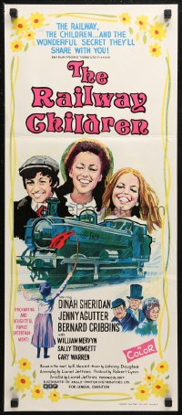 6h0495 RAILWAY CHILDREN Aust daybill 1971 Jenny Agutter, what secret turns their world upside down?