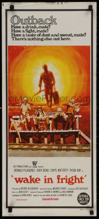 6h0542 WAKE IN FRIGHT Aust daybill 1971 Ted Kotcheff Australian Outback creepy cult classic!