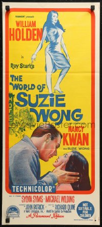 6h0552 WORLD OF SUZIE WONG Aust daybill 1960 William Holden was the first man that Kwan ever loved!