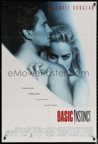 6h0634 BASIC INSTINCT DS 1sh 1992 Paul Verhoeven directed, Michael Douglas & sexy Sharon Stone!