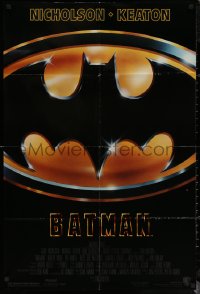 6h0636 BATMAN style C 1sh 1989 directed by Tim Burton, cool image of Bat logo!